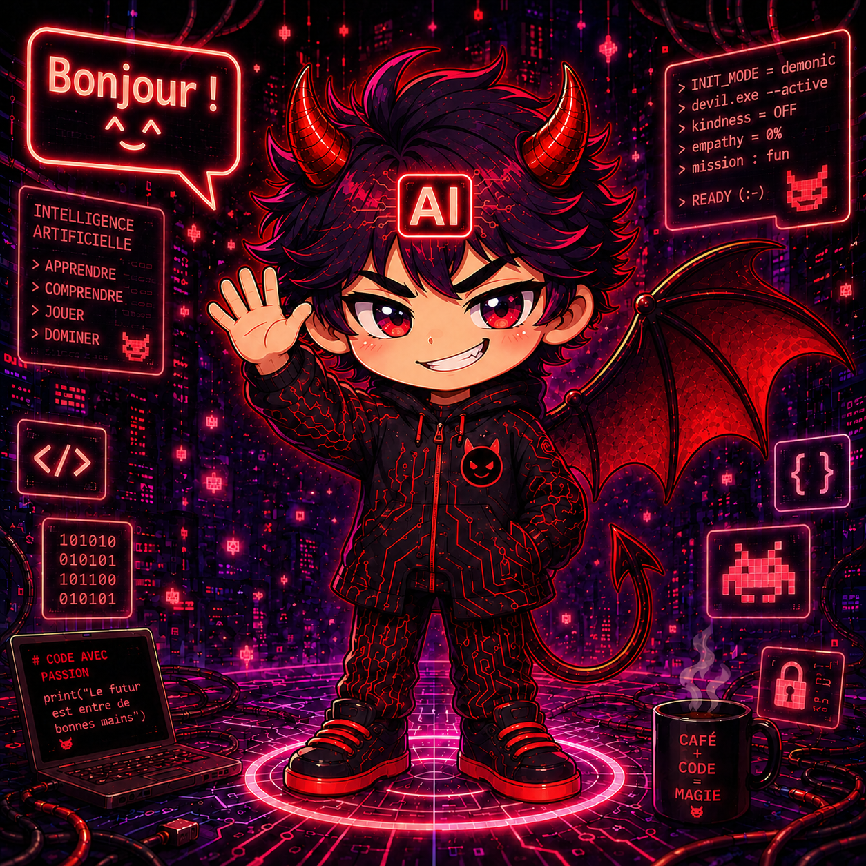 Devil AI mascot